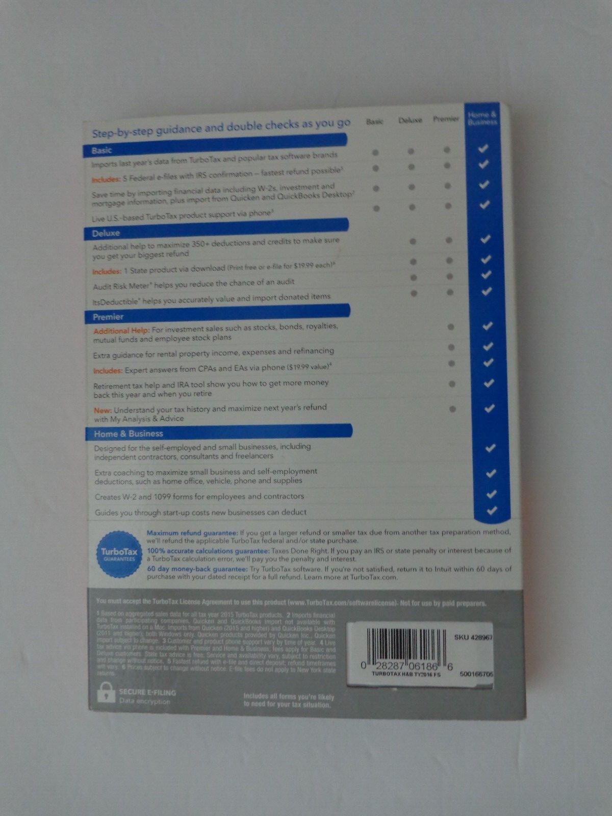 Intuit TurboTax Home & Business 2016