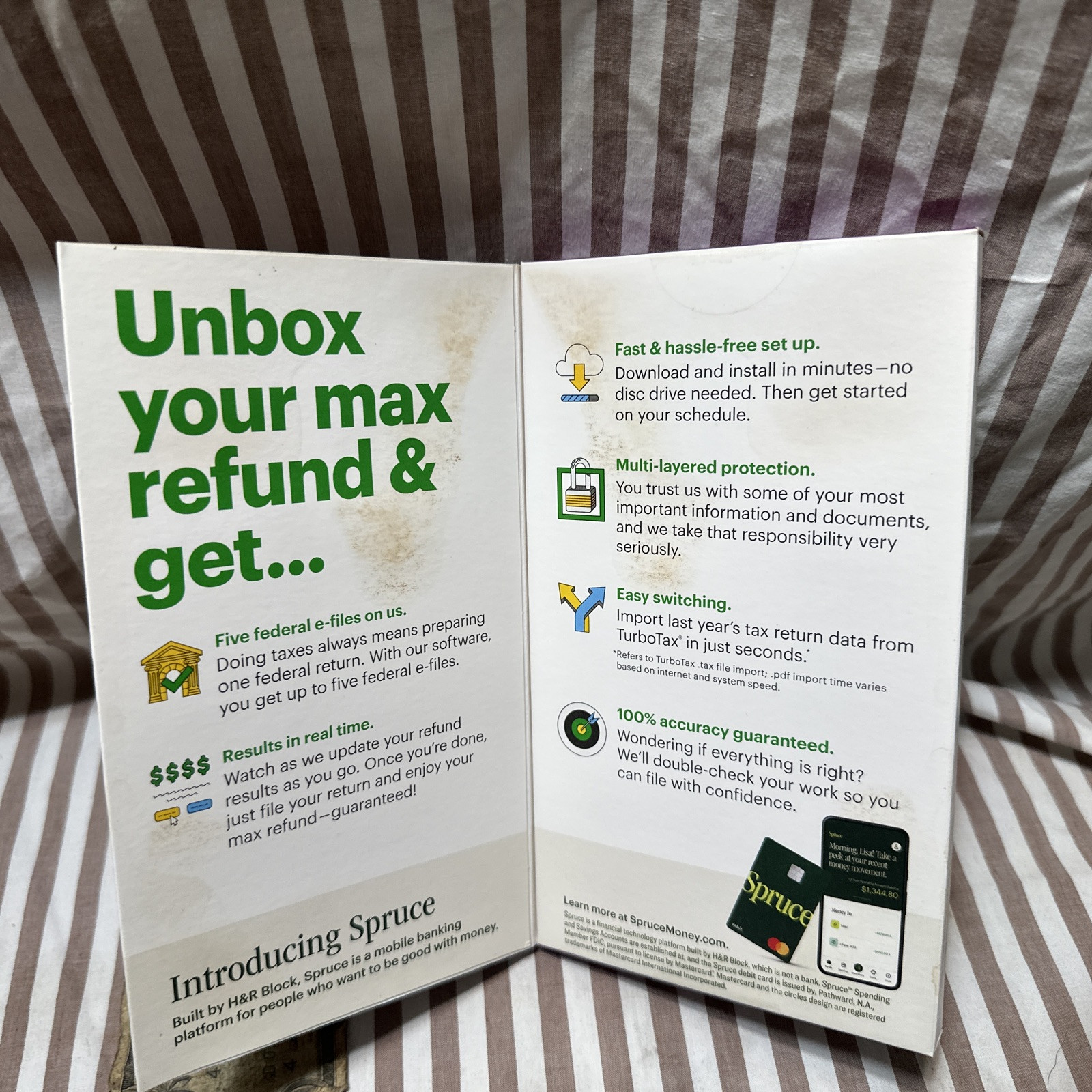 2022 H&R Block Tax Software Deluxe + State 2022 PC / Mac Turbotax Open Box