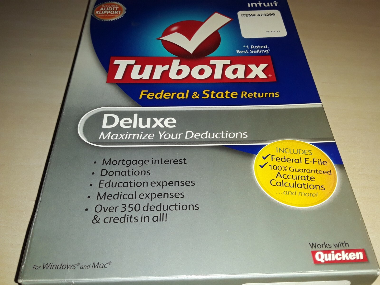Turbo Tax Deluxe Federal State 2009