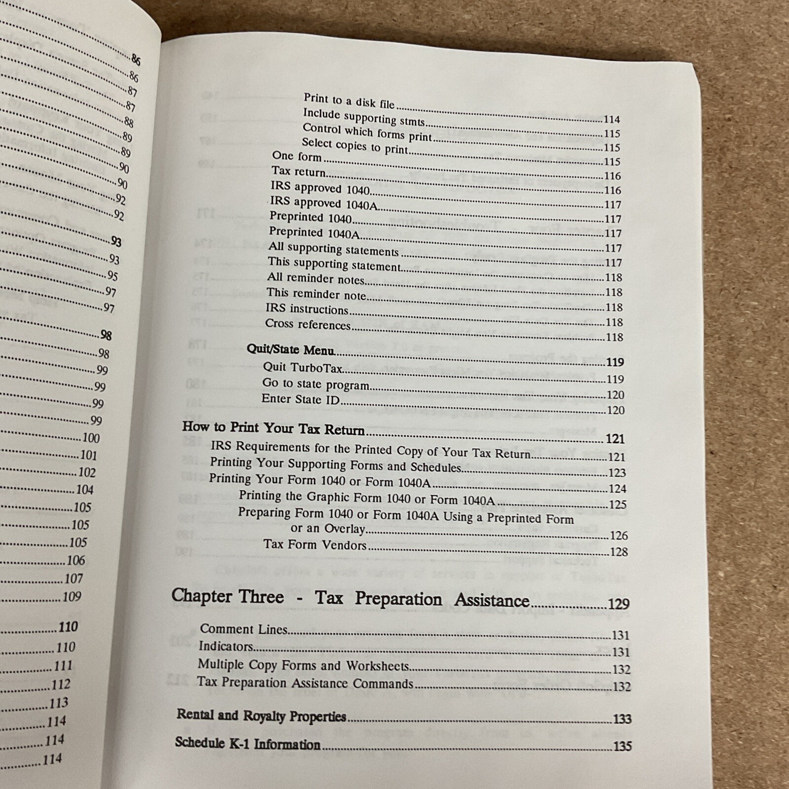 TurboTax Preparation Software Using TurboTax IBM ChipSoft 1991 PC
