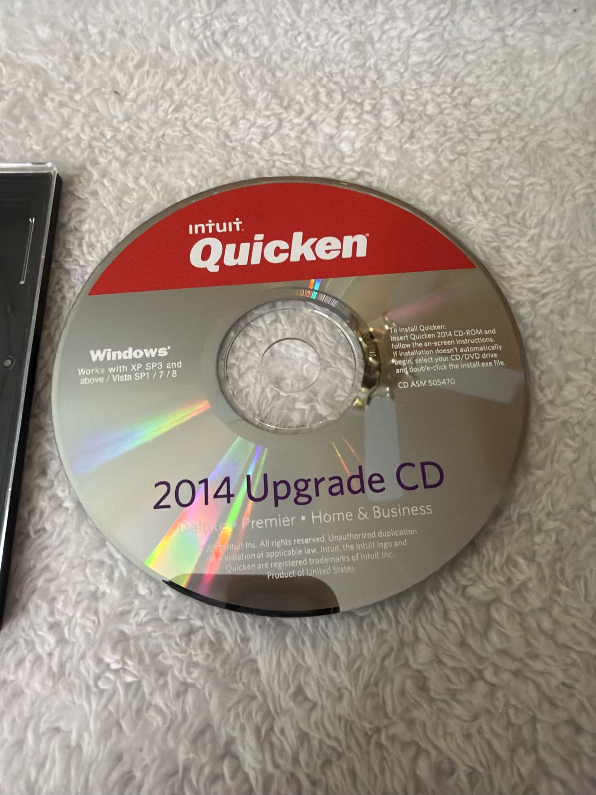 Quicken 2014 Upgrade CD Deluxe Premier Home & Business For Windows XP SP2/Vista