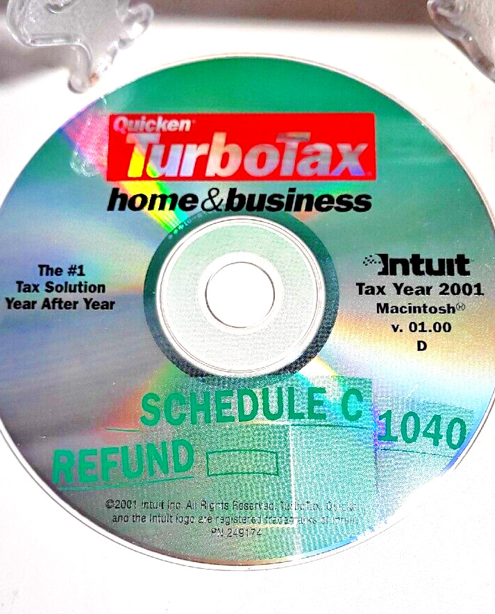 Quicken MacInTax 2001 Tax Year-TurboTax MacIntosh Home & Business CD-IRS-E-File
