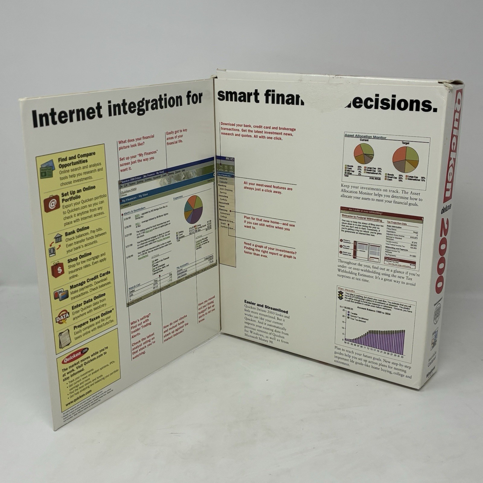 Deluxe Quicken 2000 Personal Financial Software Win 95 98 NT 4 Full Retail Box