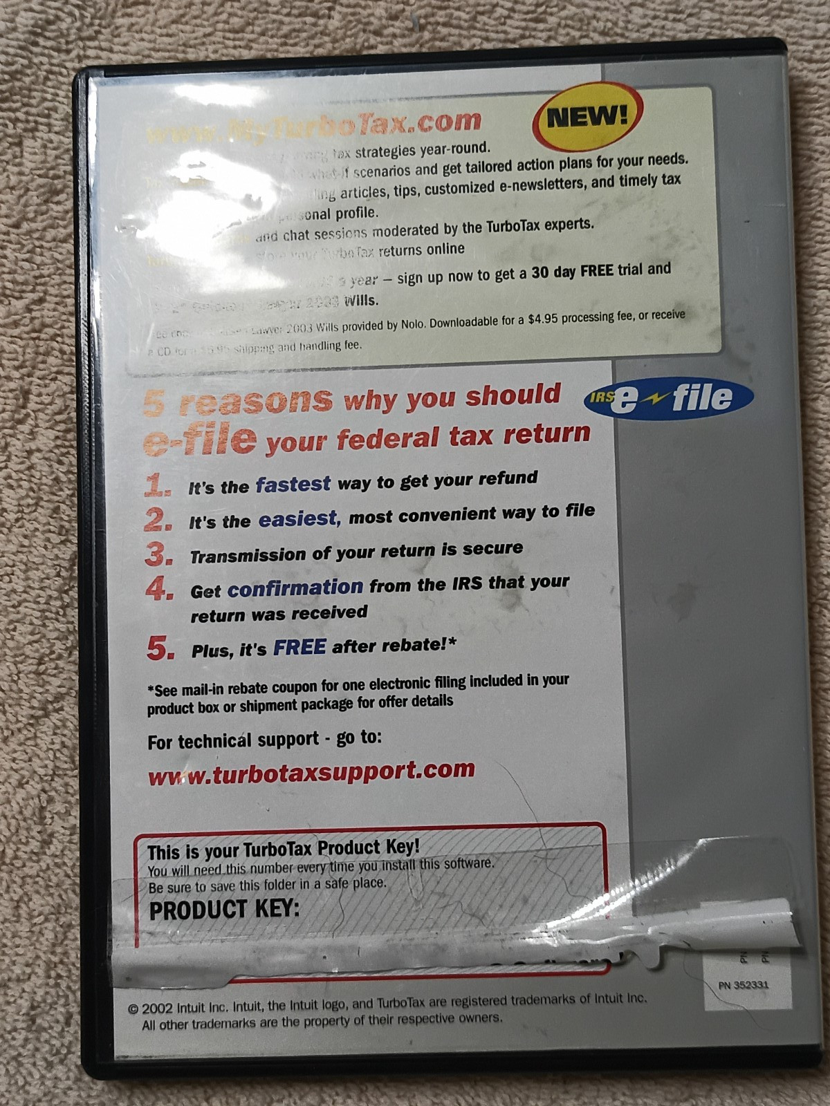 Intuit TurboTax Deluxe Federal Return – Tax Year 2002 – Fast Shipping