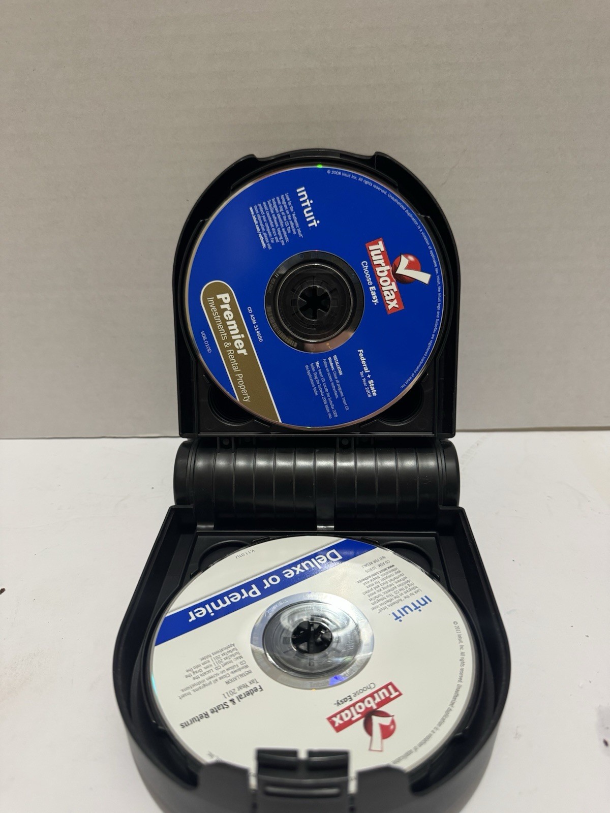 Intuit Turbo Tax Deluxe and Premier CD-ROM Lot With Y2k CD Case