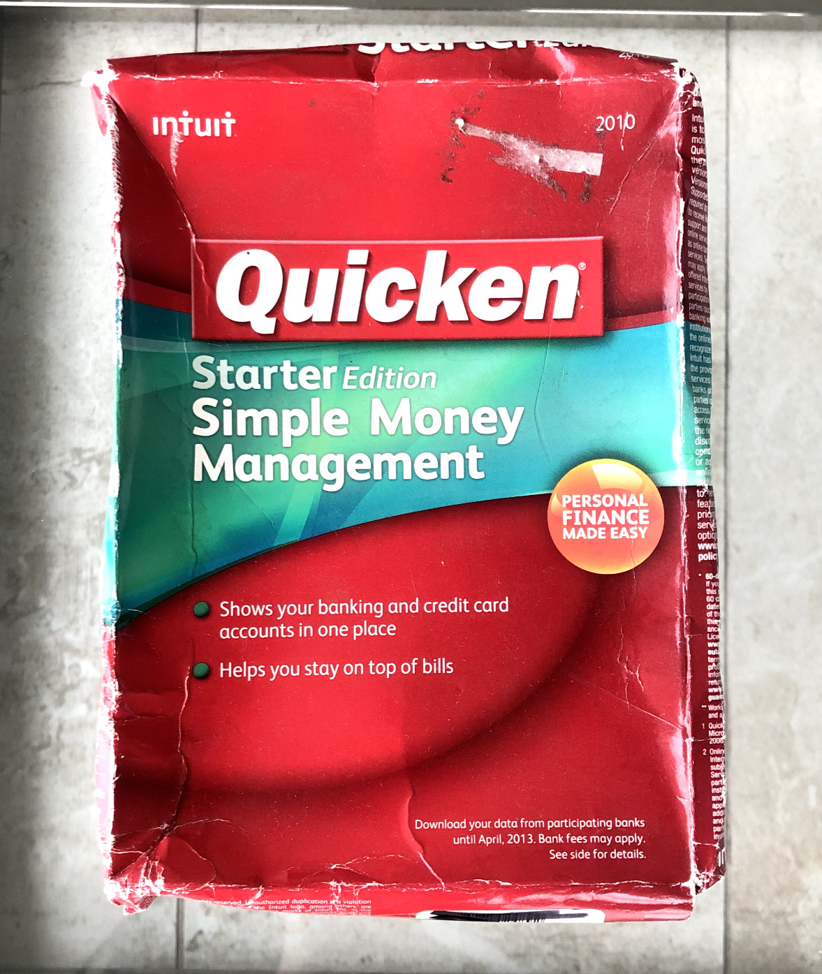 Intuit Quicken Starter Edition 2010 Retail Box for Windows XP/Vista/ 7