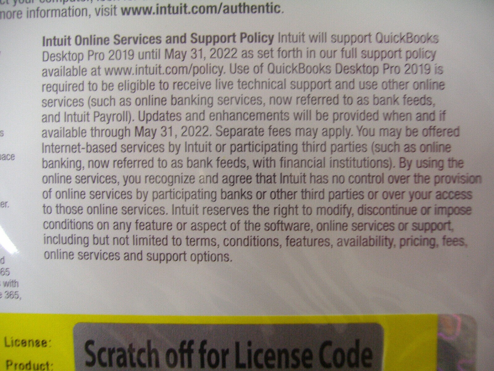 INTUIT QUICKBOOKS DESKTOP PRO 2019 FOR WINDOWS PC =NEW SEALED BOX=