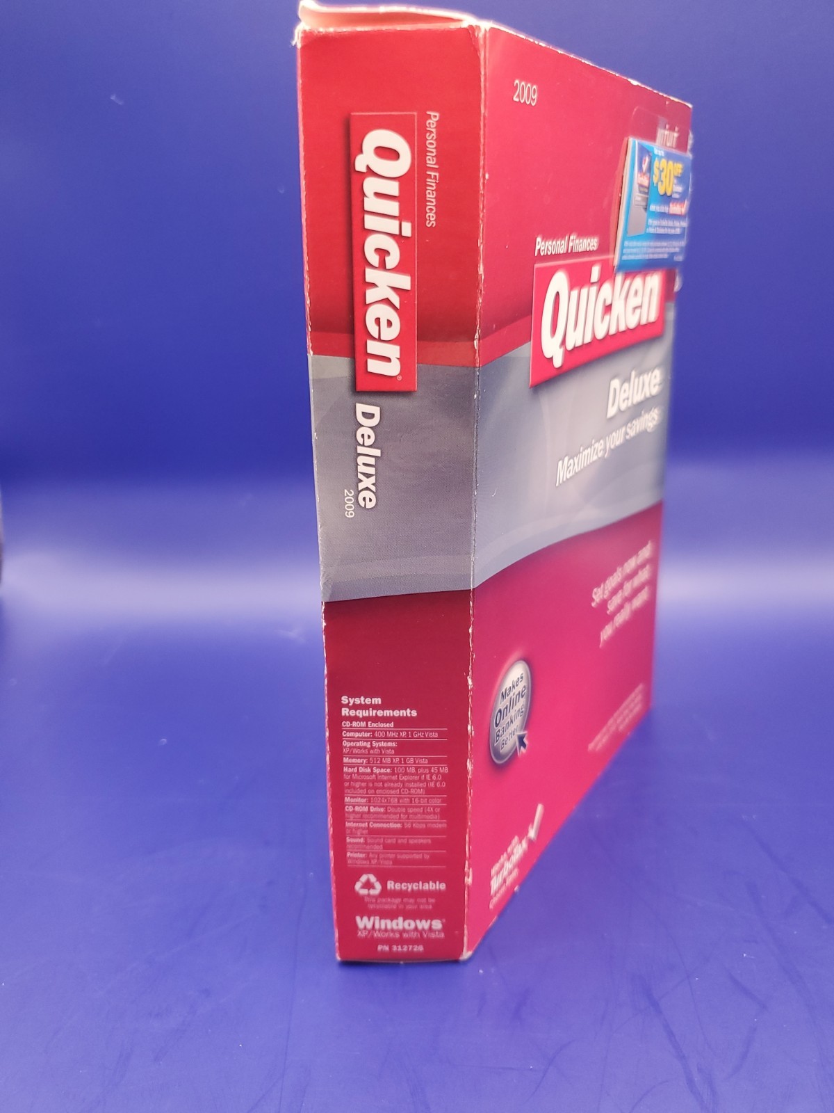Intuit Quicken Deluxe 2009 Retail Box for Windows XP/VISTA New Sealed