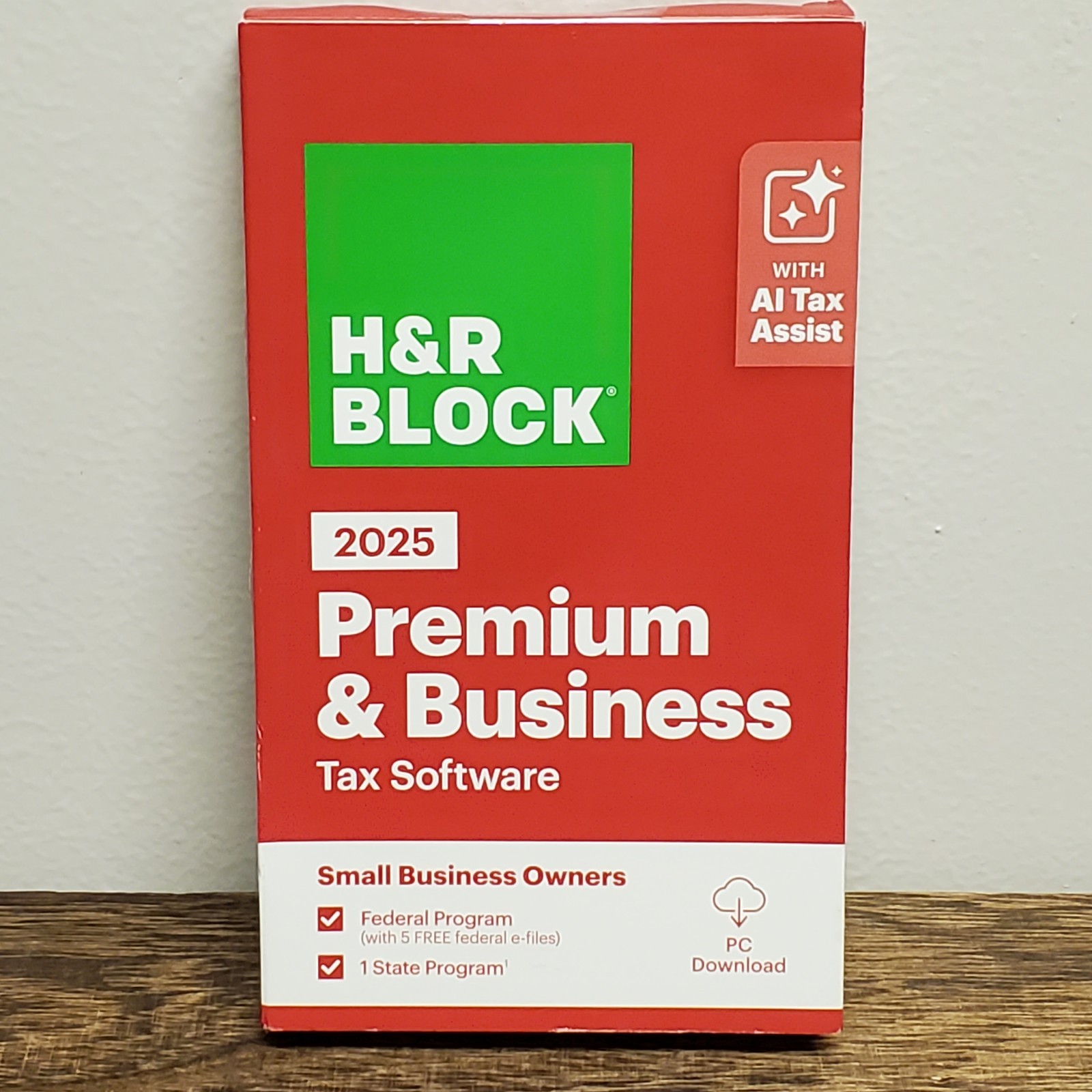 New 2025 H&R Block Tax Software Premium & Business Edition for Win/PC [Key Card]