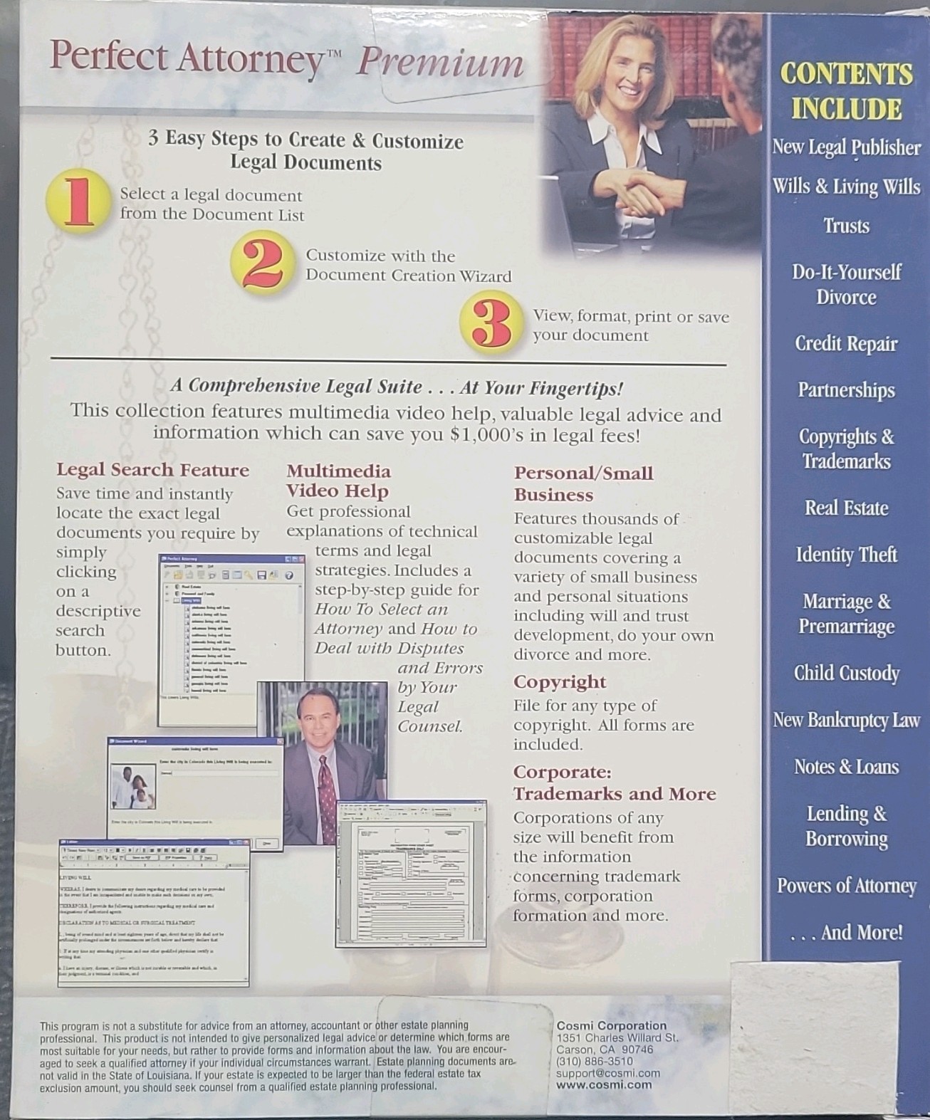 Perfect Attorney Premium Legal Self-Help Software CD-ROM PC English ROM03540
