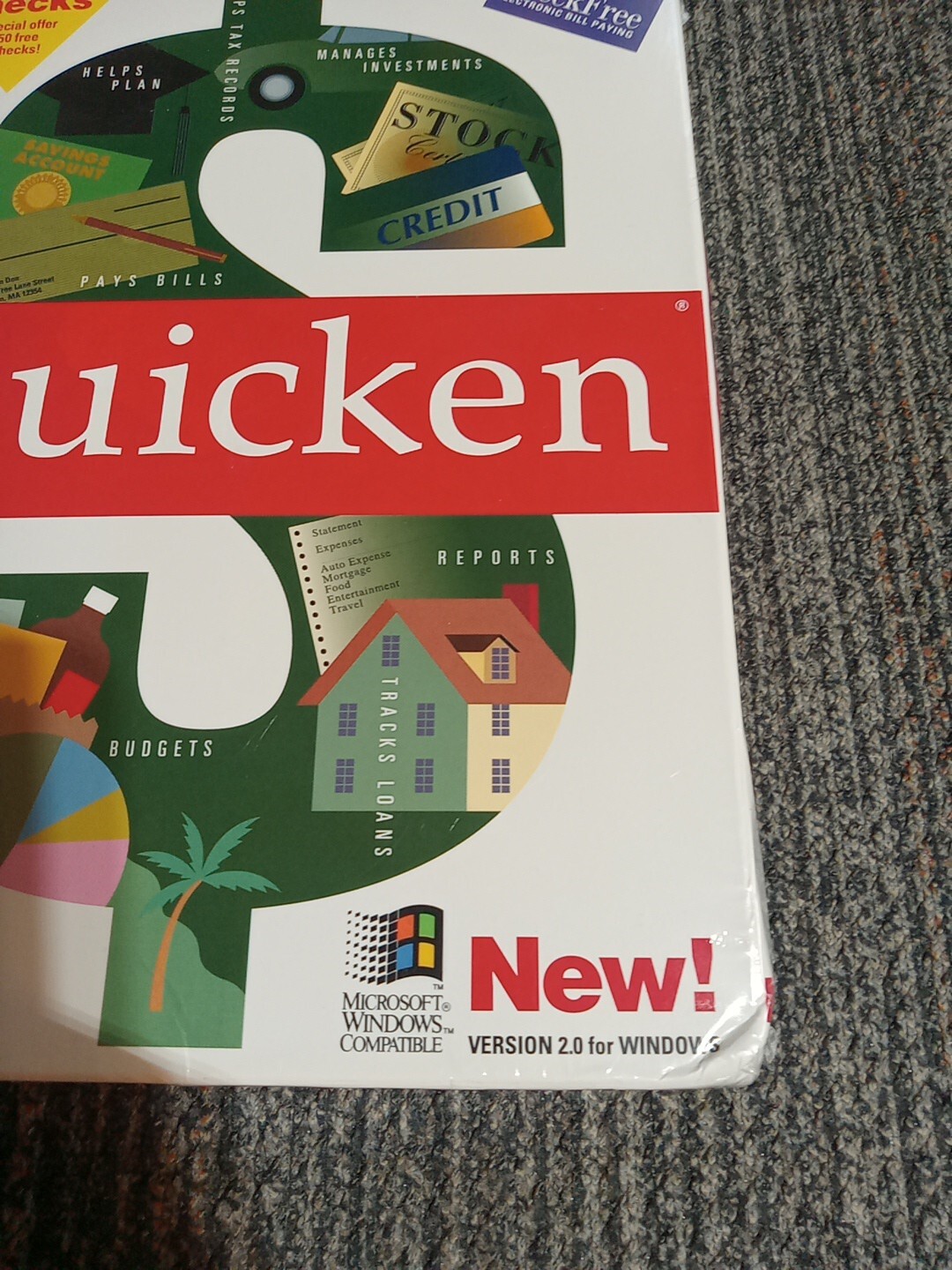 NEW SEALED VTG Intuit Quicken 6 for DOS Accounting Bookkeeping Personal Finance