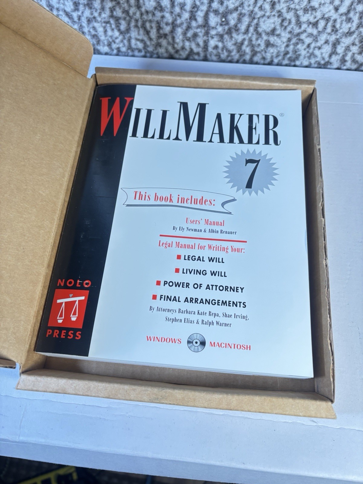 Will Maker 7 Free Cd Inside Nolo’s Living Trust Maker New Nib Vintage