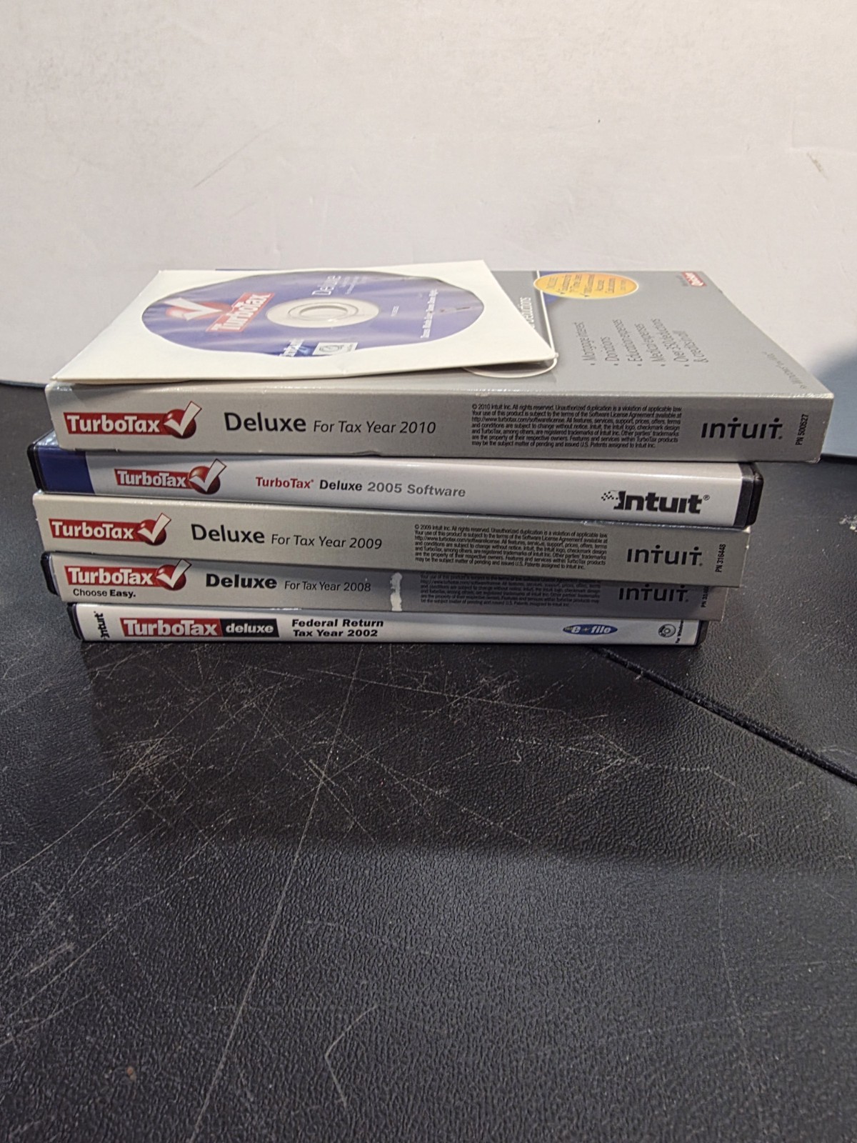 Lot of 5 Intuit TurboTax Software Mac & Windows 2002, 09, 08, 05, 10