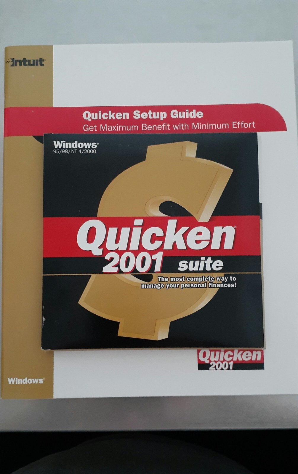 Vintage Quicken 2001 Suite for Windows 95/98/NT 4/2000 with TurboTax Deluxe & Fa
