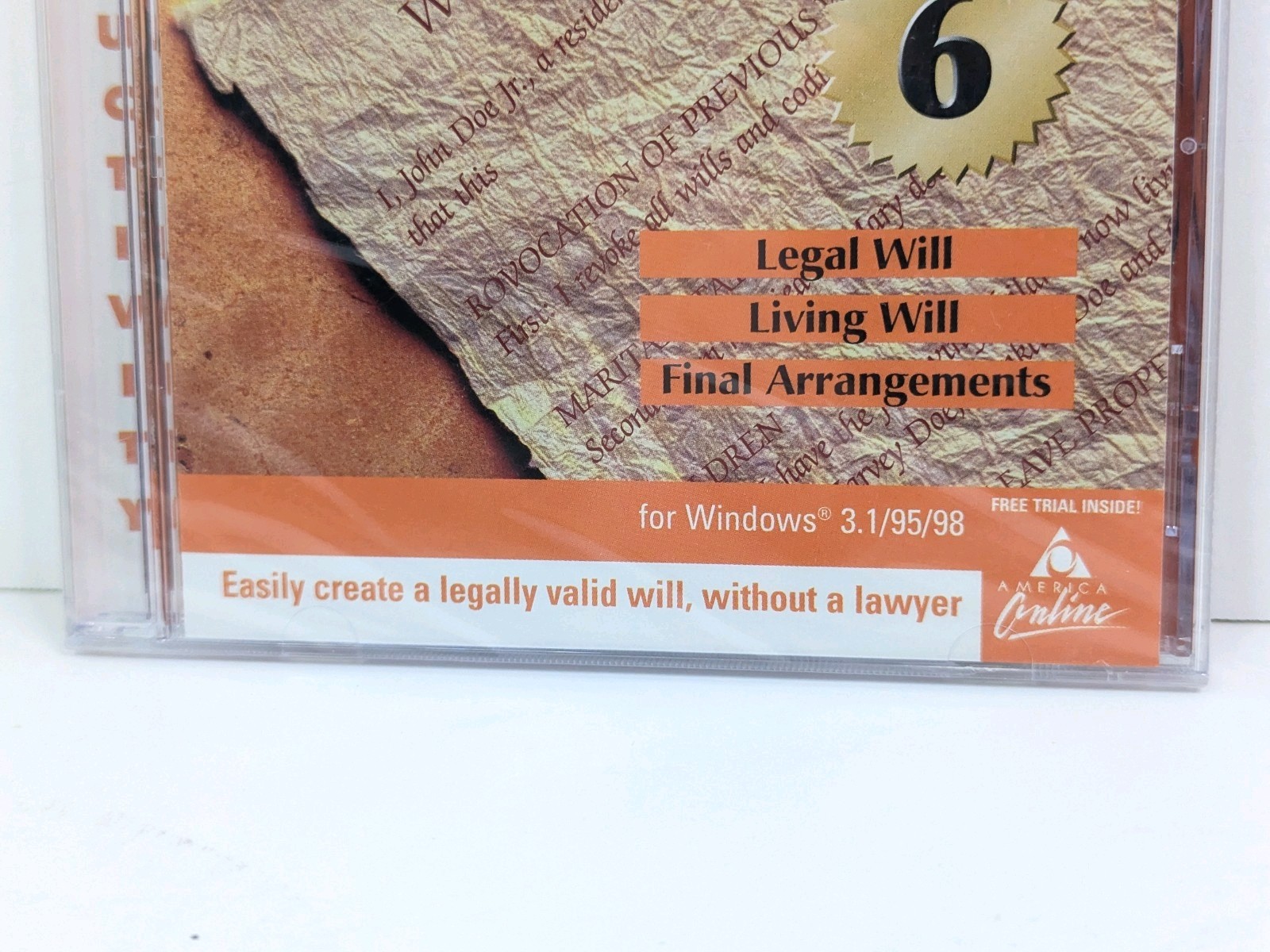 Willmaker 6 CD Legal Will Living Will Final Arrangements Win 3.1/95/98 1998 New