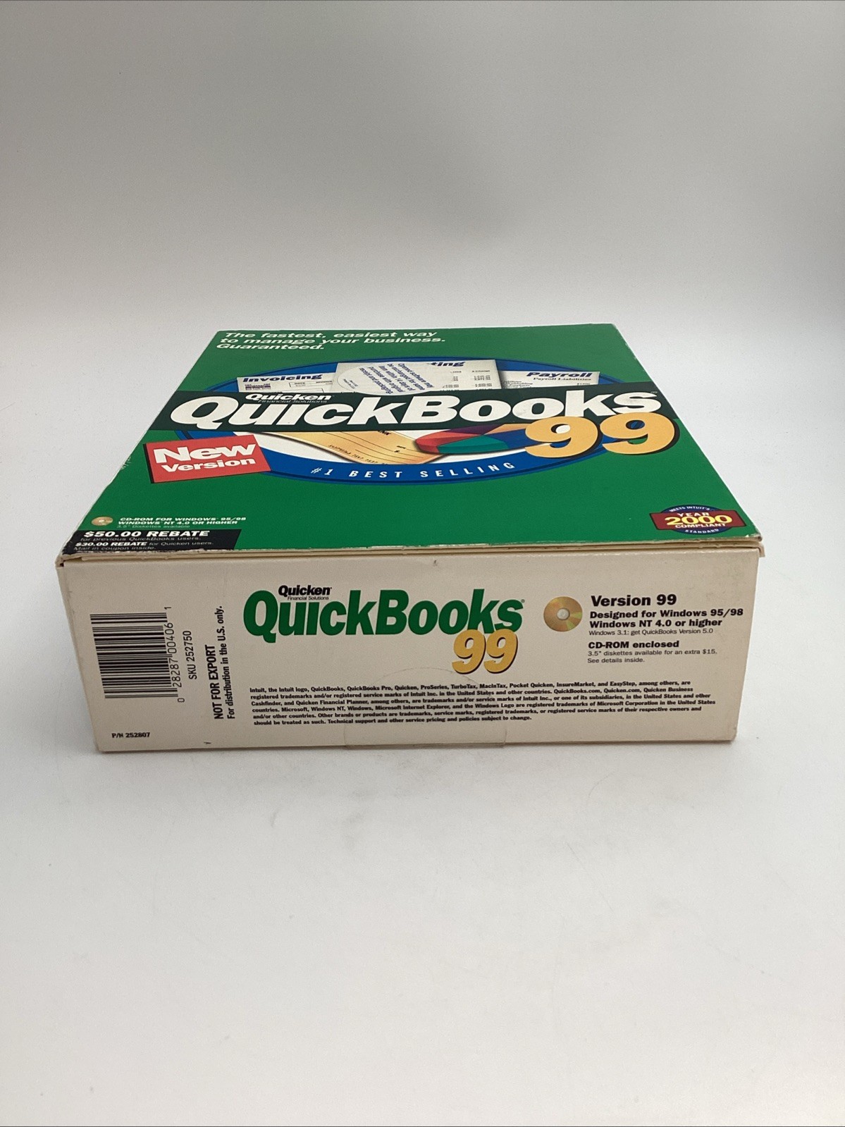 Quicken Financial Solutions Intuit QuickBooks 99 Accounting Software Windows