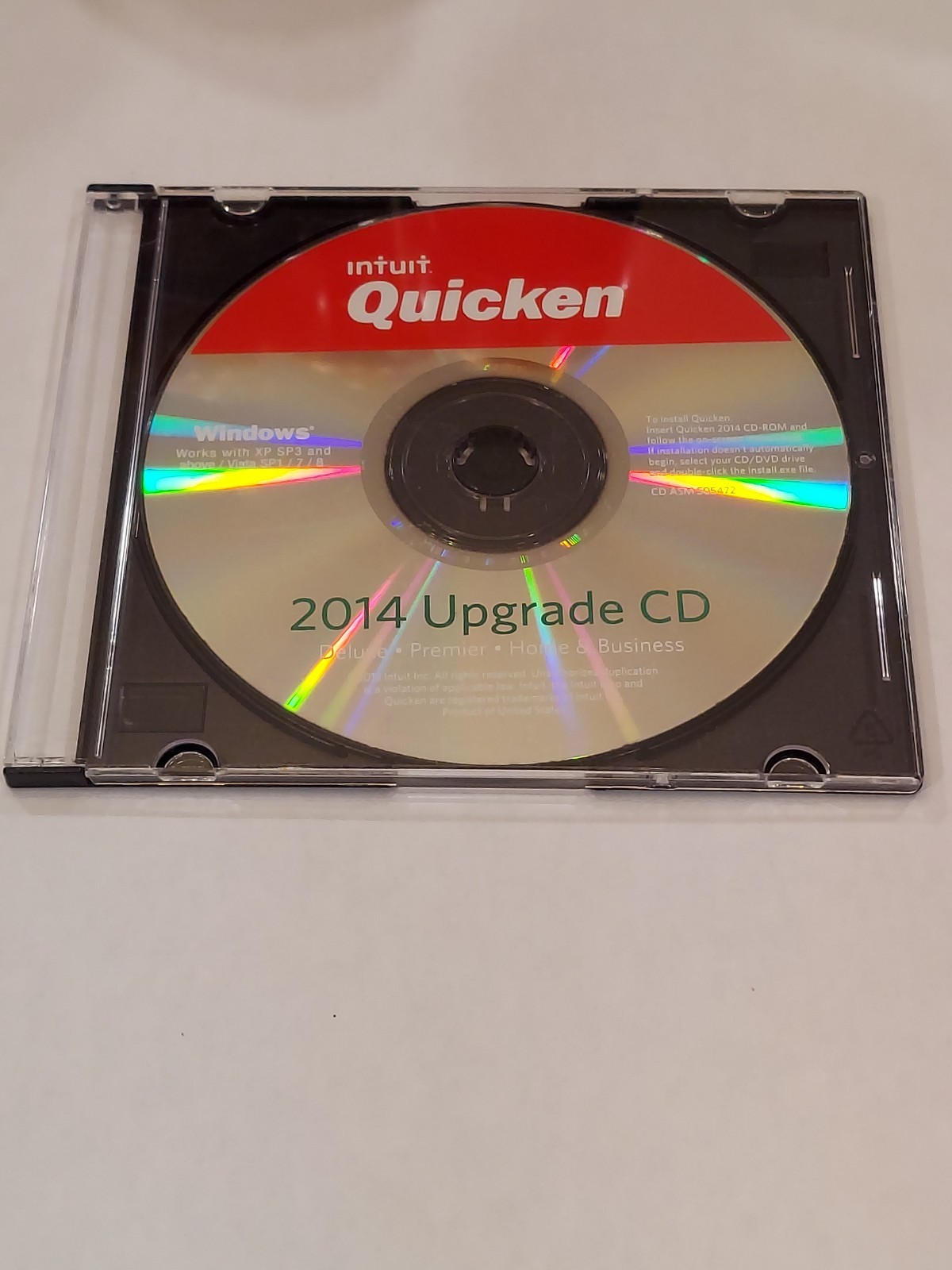 Quicken Intuit 2014 Upgrade CD