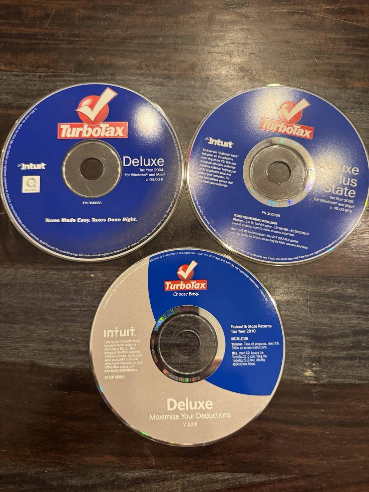 TurboTax Deluxe Lot (2004–2014, 8 Year) Win/Mac Fed+State Tax Software Archive