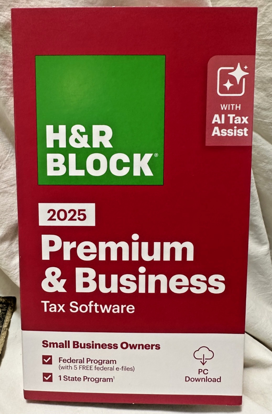 New 2025 H&R Block Tax Software Premium & Business Edition for Win/PC [Key Card]