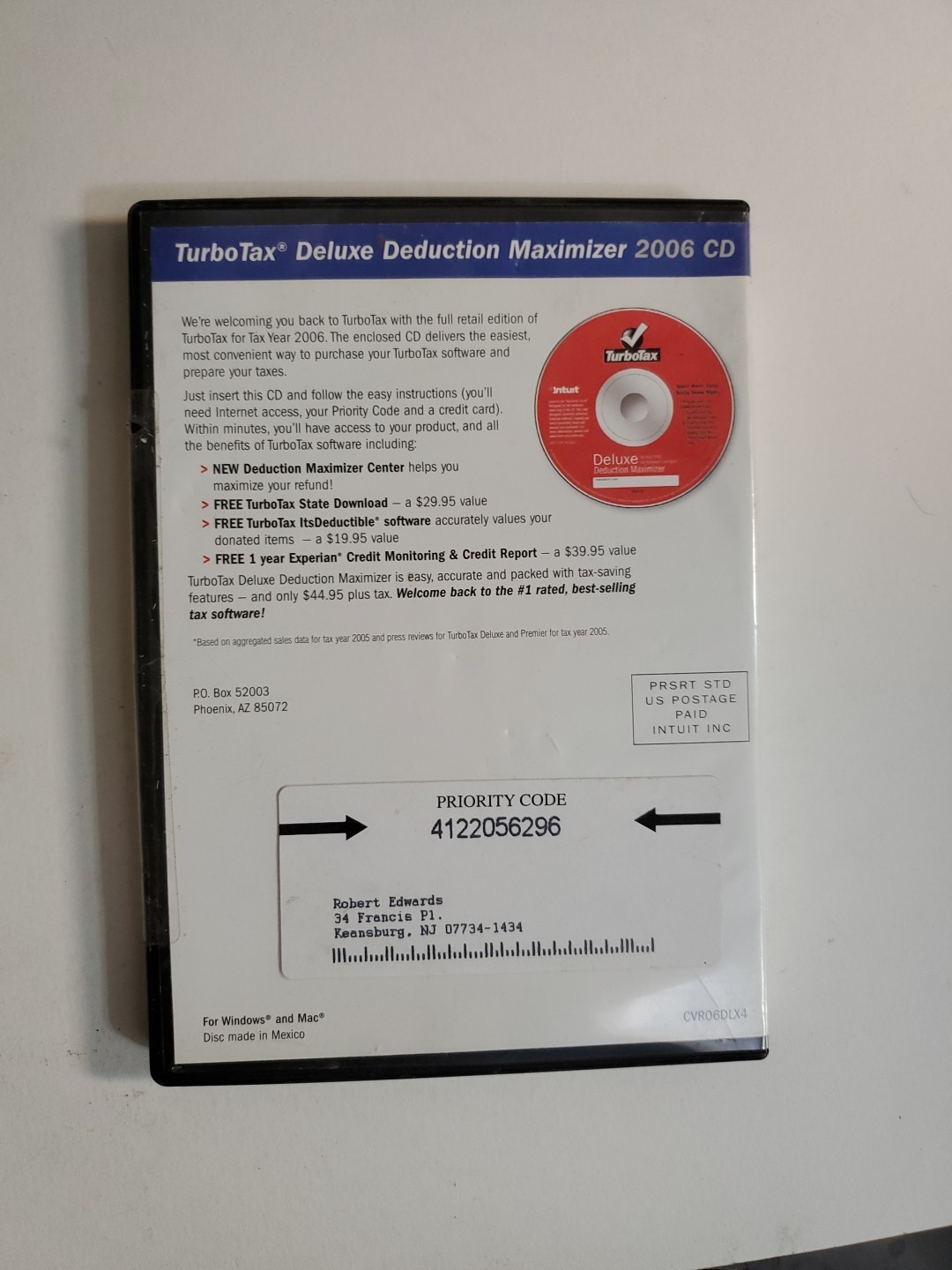TurboTax Deluxe 2006: Federal + State Deduction Maximizer (CD) Combined Shipping