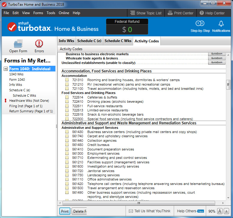2018 TurboTax Home & Business federal e-file & state tax return for PC & Mac CD