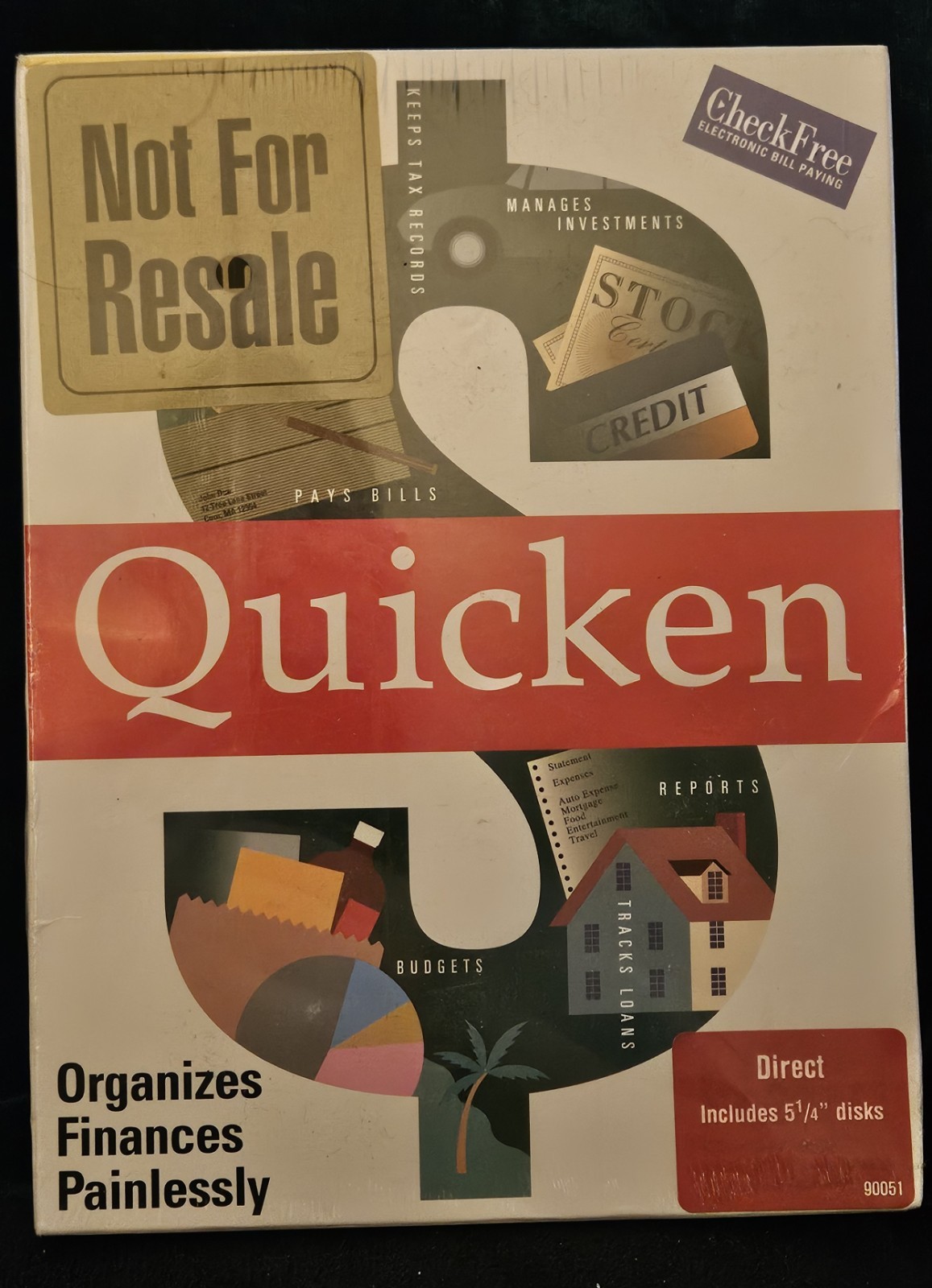 Title: Vintage Quicken for DOS 6.0 (1992) – FACTORY SEALED – Big Box DOS 6.0