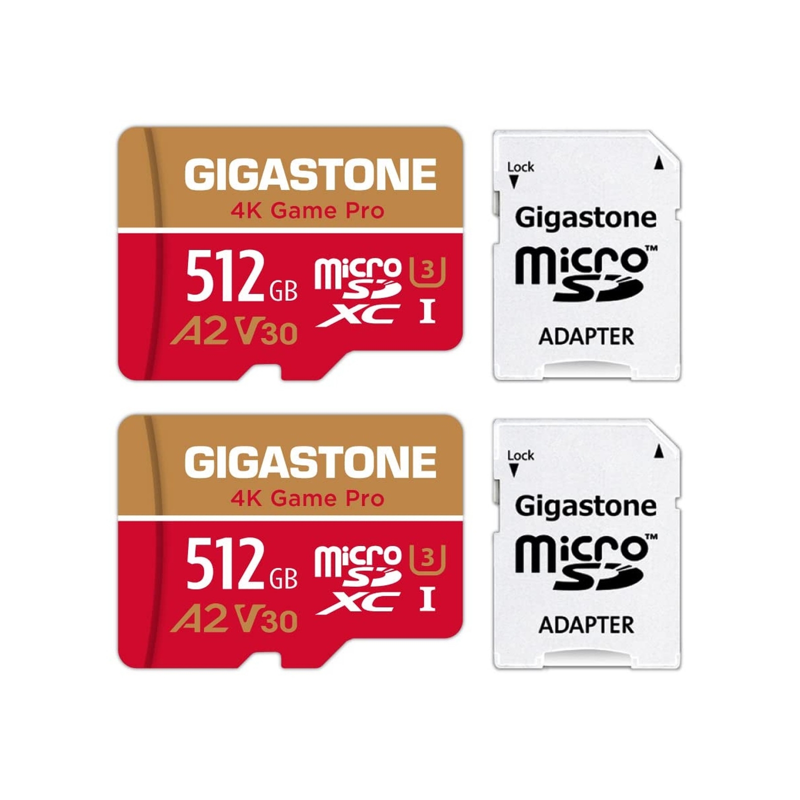 [5-Yrs Free Data Recovery]Gigastone 512GB Micro SD Card 2-Pack, 4K Game Pro, …