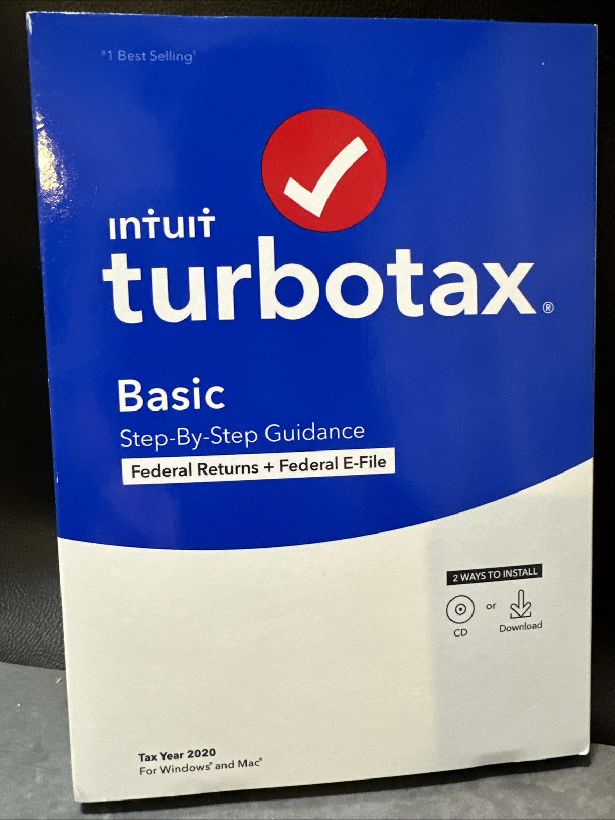 TurboTax BASIC 2020 Federal Returns + Federal E-file Windows /Mac CD / Download
