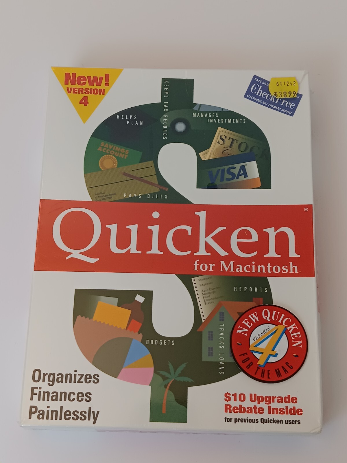 Intuit Quicken For Macintosh Version 4 1993 SEALED