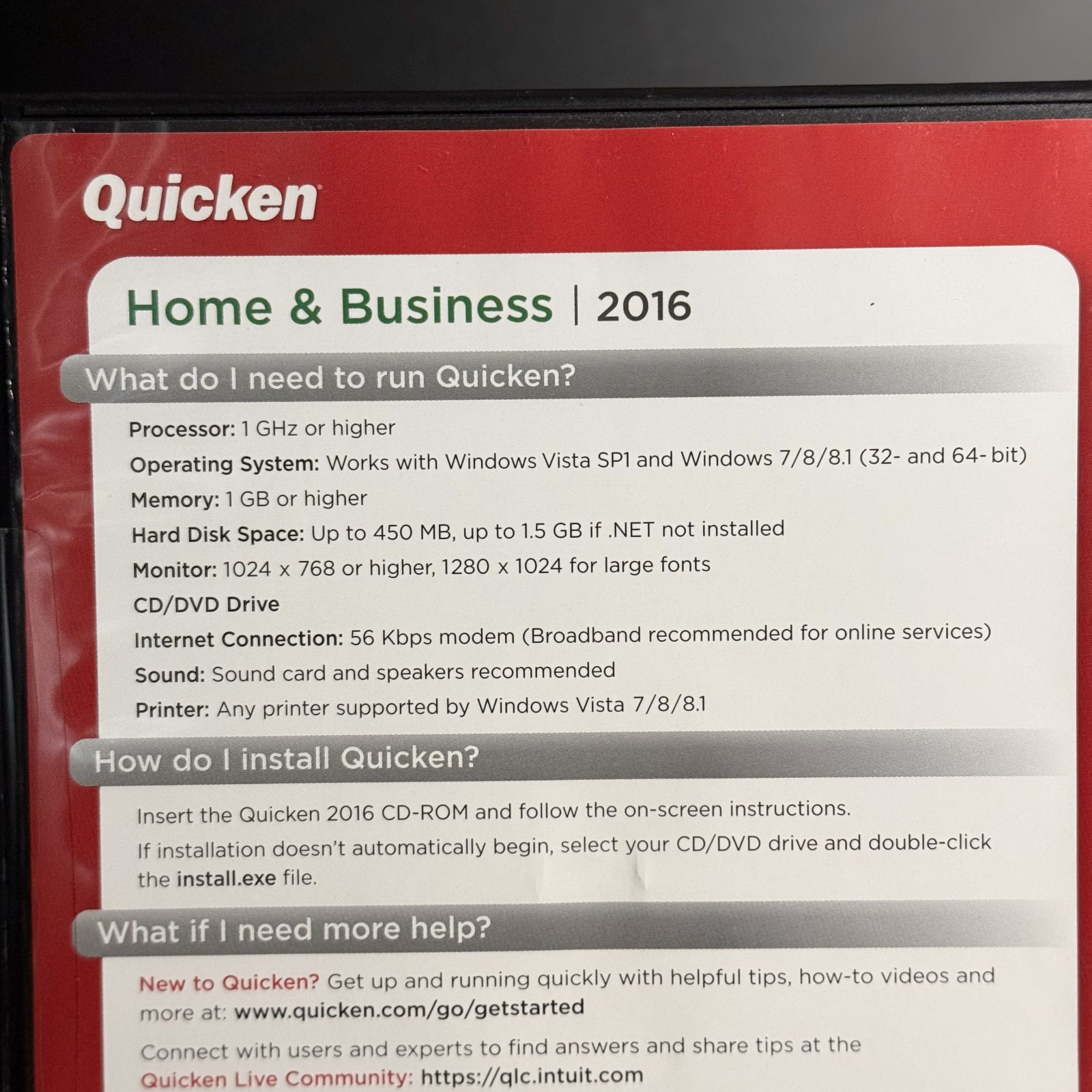 Intuit Quicken 2016 Home And Business Windows PC – PLEASE READ BELOW ⚠️TESTED