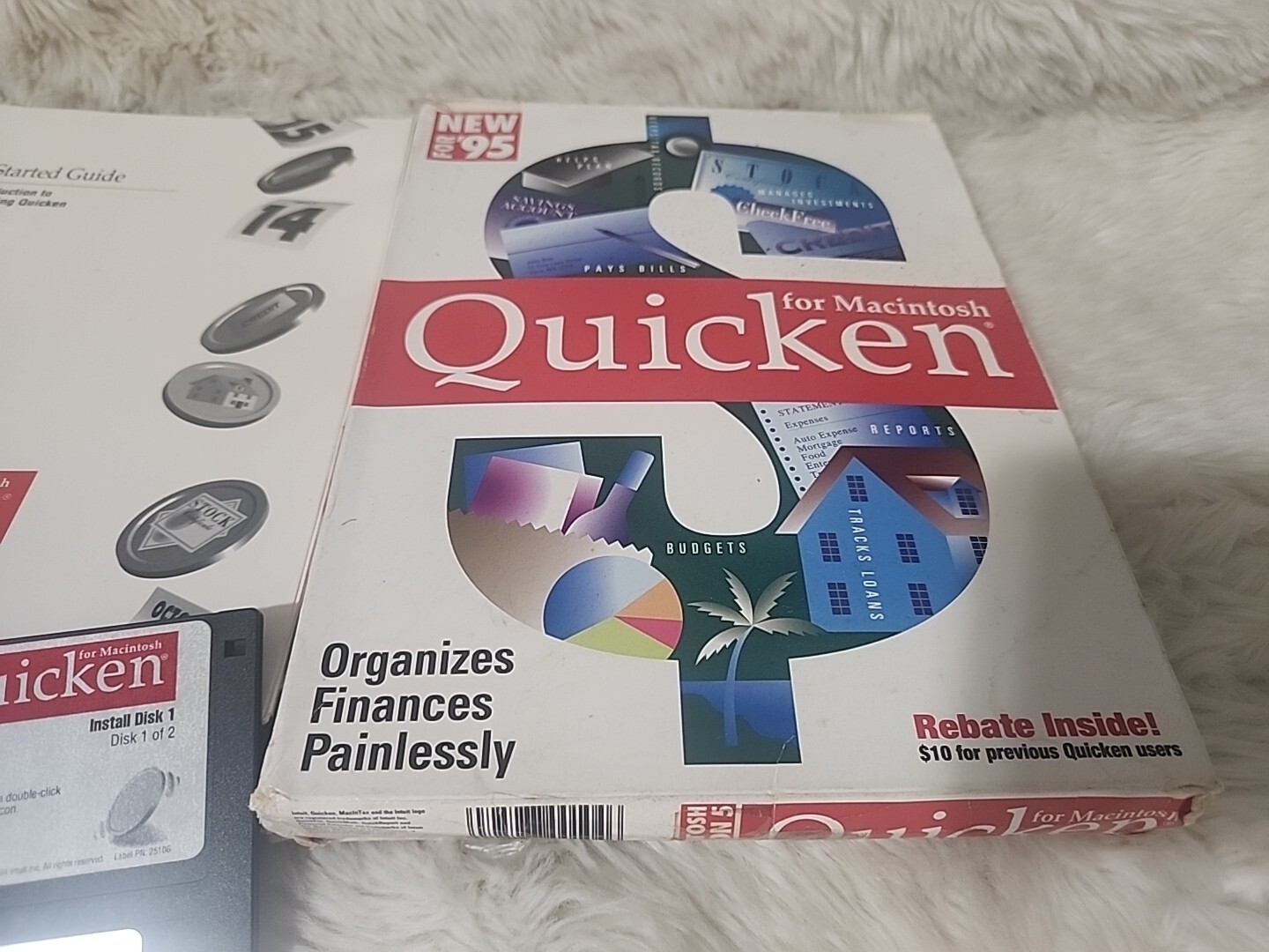Quicken for Macintosh Version 5 New for 95 • 3.5″ Floppy Big Box Software Intuit