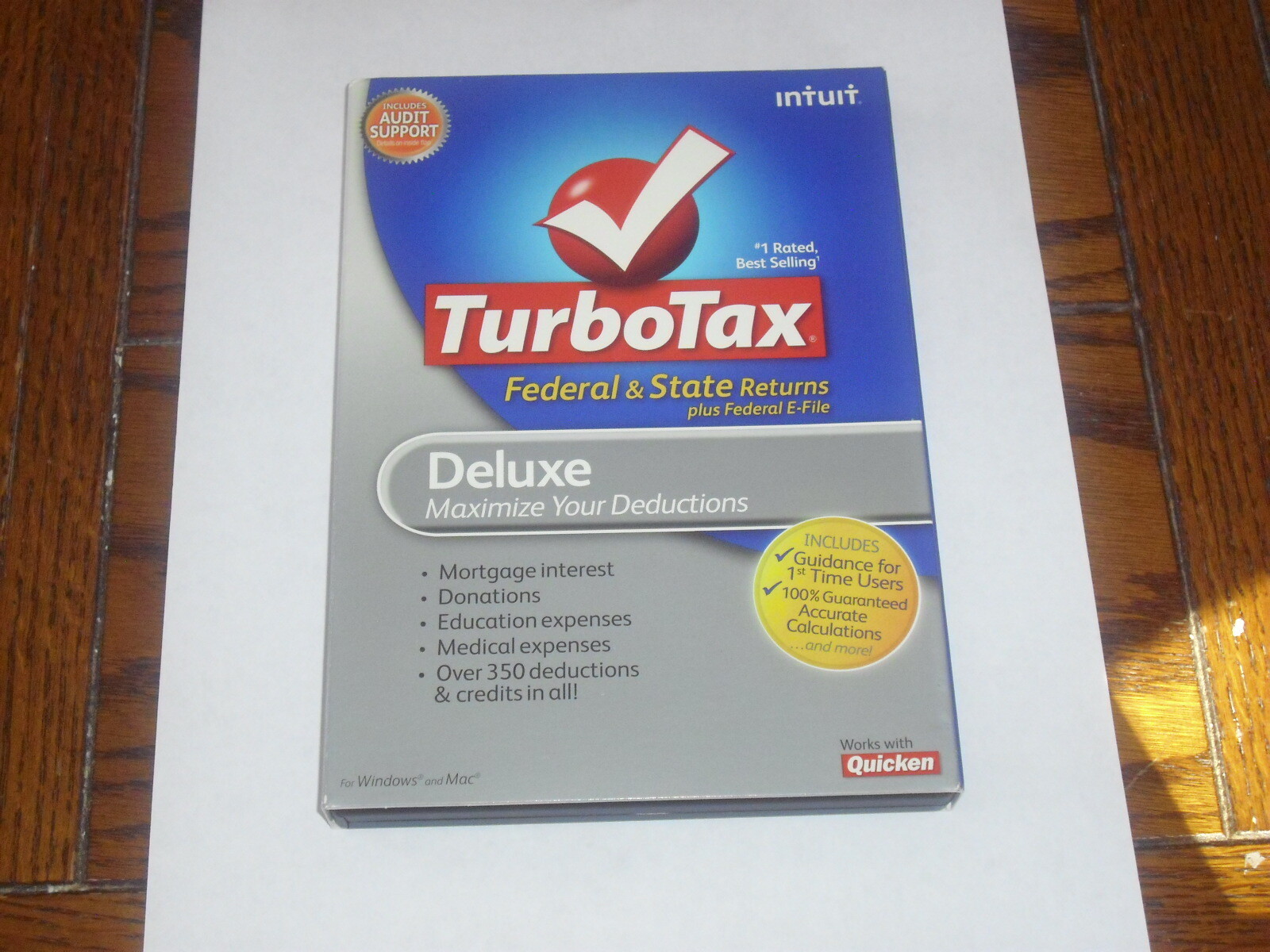 Intuit TurboTax Deluxe Federal & State for Tax Year 2010 for Windows PC & Mac OS