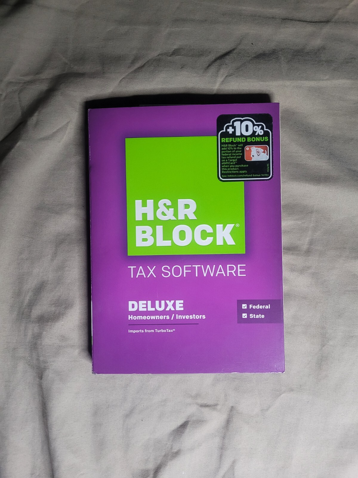 H&R BLOCK 2015,Tax Software”Deluxe Homeowner/Investors”+10 Refund Bonus,Federal