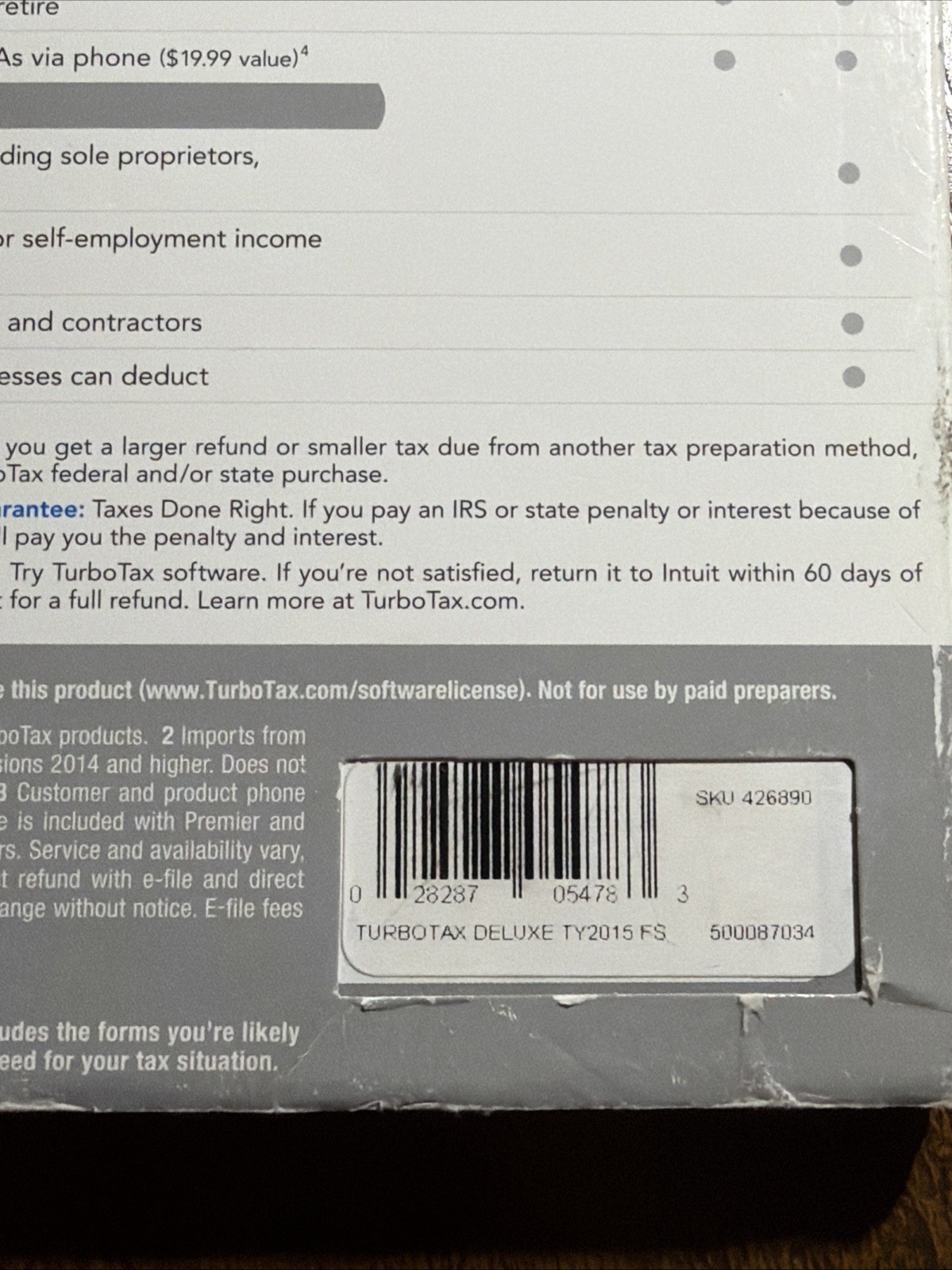 Turbotax 2015 Deluxe. Federal and State. New