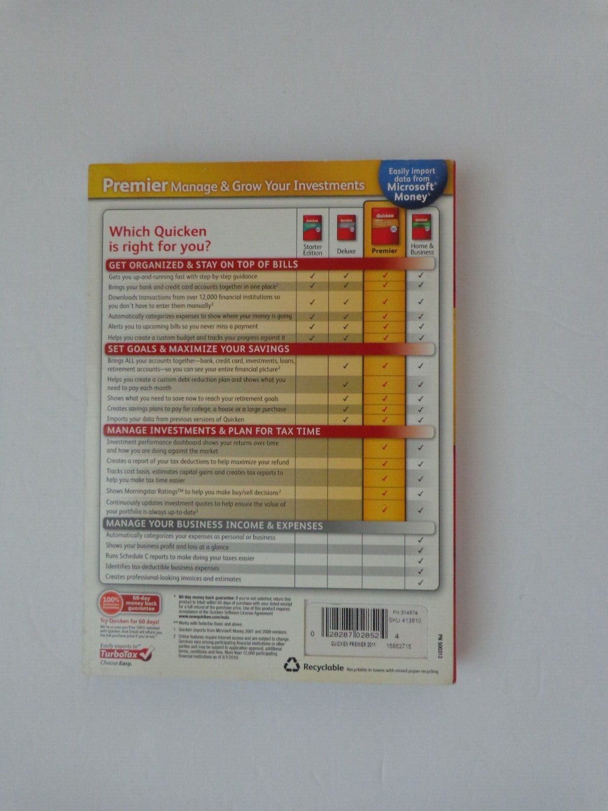 Quicken Premier 2011 For Windows