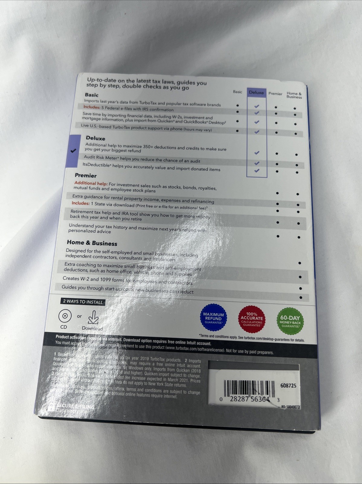 Intuit TurboTax Deluxe Tax Preparation