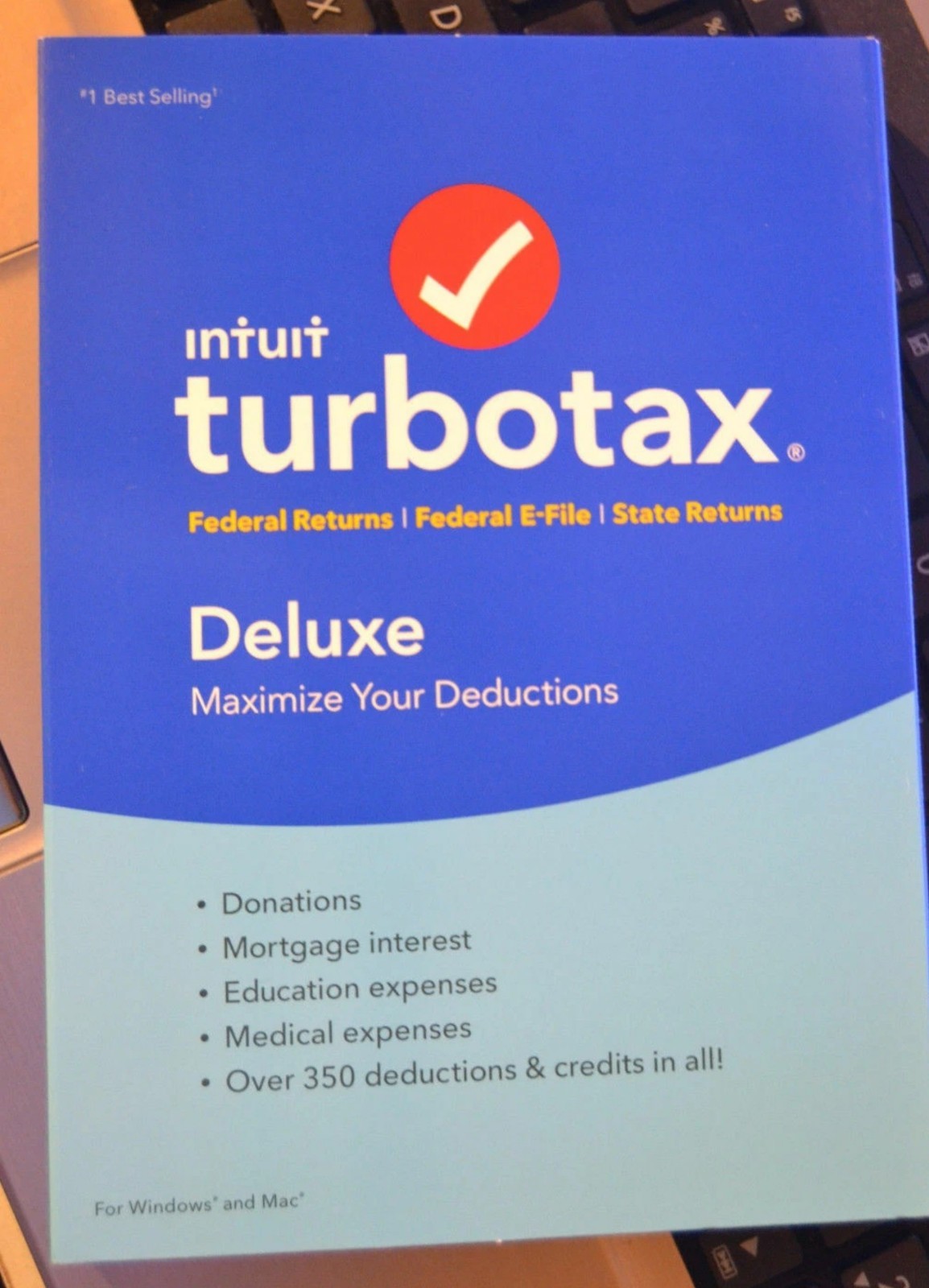 2018 TurboTax Deluxe Federal & STATE Turbo Tax New Sealed CD in DVD Windows/Mac