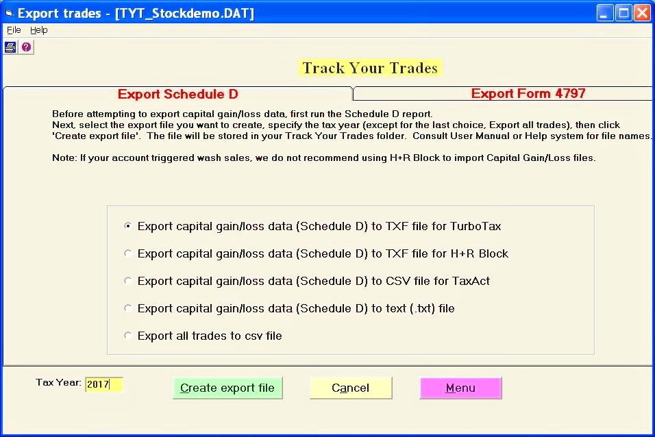 Track Your Trades! IRS Schedule D tax return software 2023. Windows PC or laptop