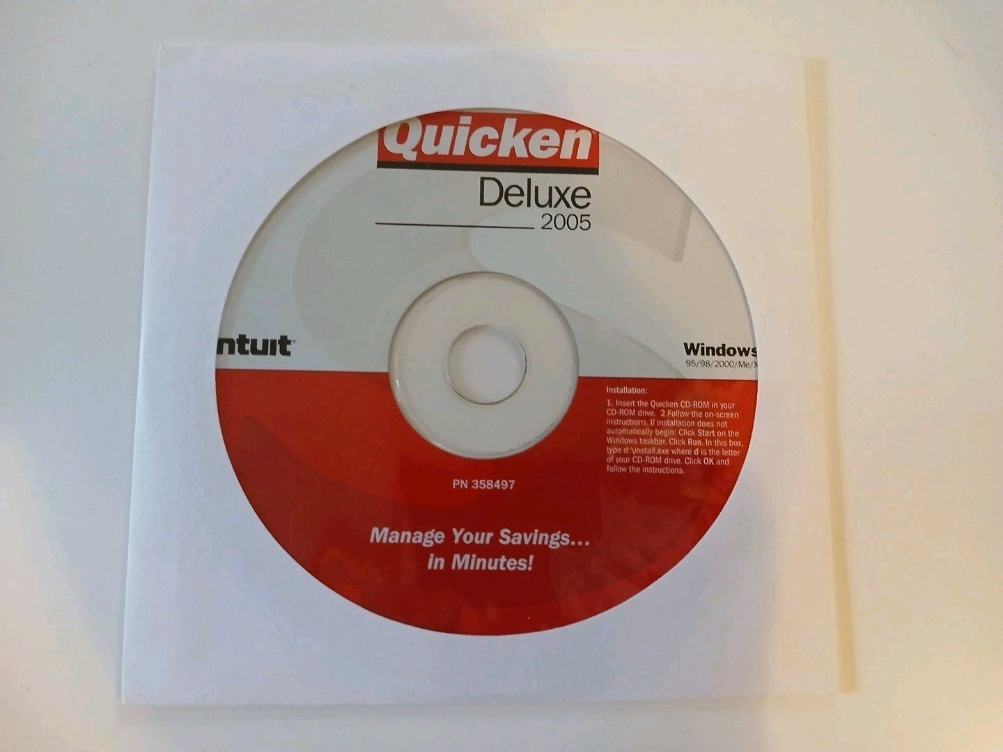 Quicken Deluxe 2005 For Windows ’95/’98/2000/Me/XP – Disc only