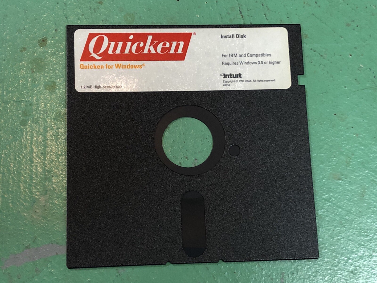 Intuit Quicken 1991 For Windows 3.5 Floppy Disks w/ Book Manual