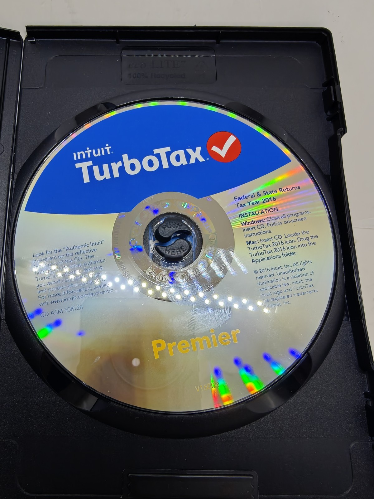 TurboTax Premier 2016 Investments & Rental Property Federal & State Disc Only