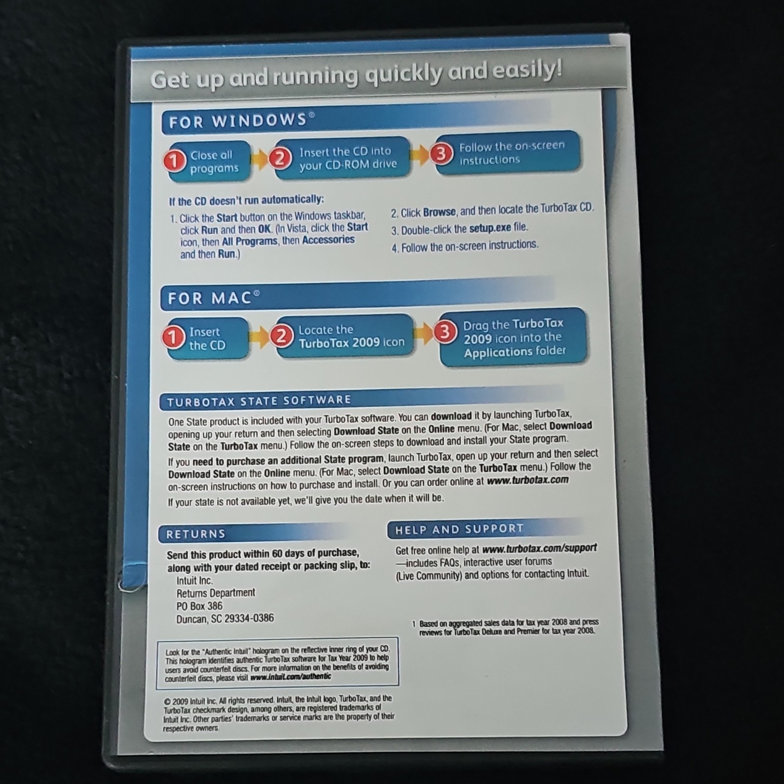Intuit TurboTax Deluxe Tax Prep Software CD for Windows/Mac, English