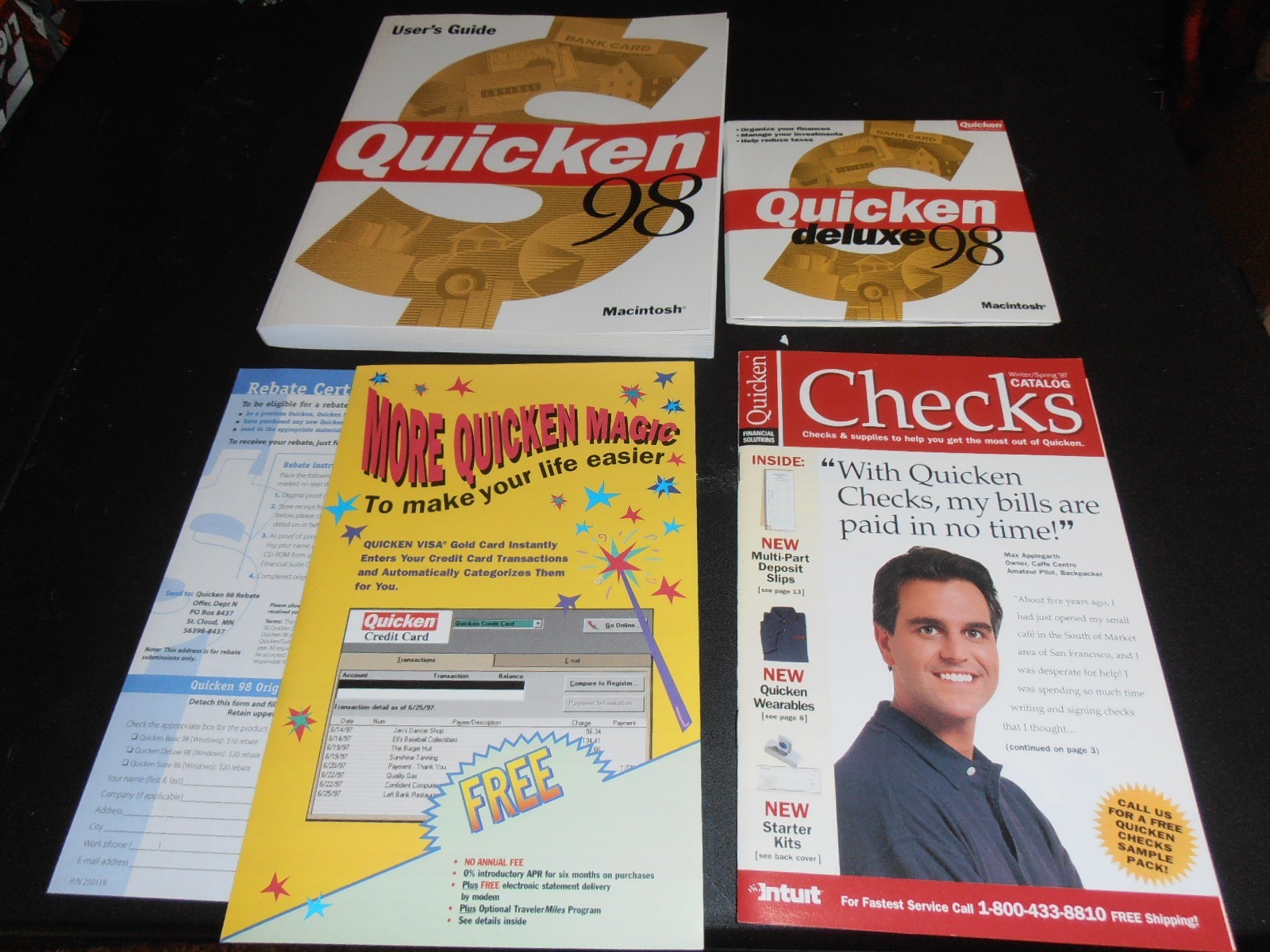 Quicken 98 Deluxe (Mac, 1997) Complete in Box