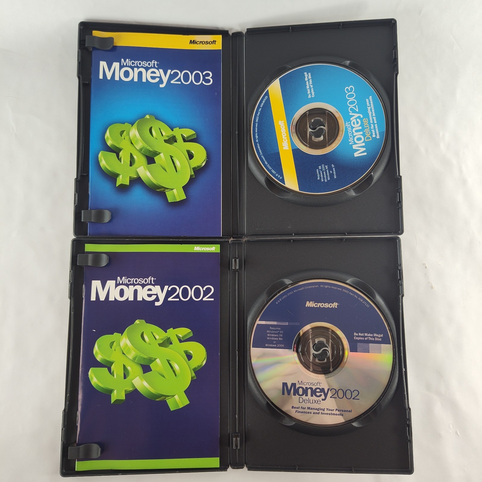 Microsoft Money 2002 Deluxe and Microsoft Money 2003 Deluxe for Windows