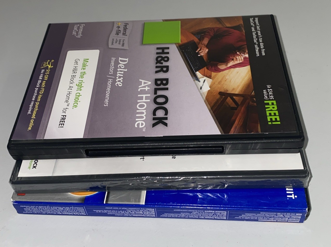 H&R Block 2011 & TurboTax 2009 CD Software + Free H&R Block 2009 NFR