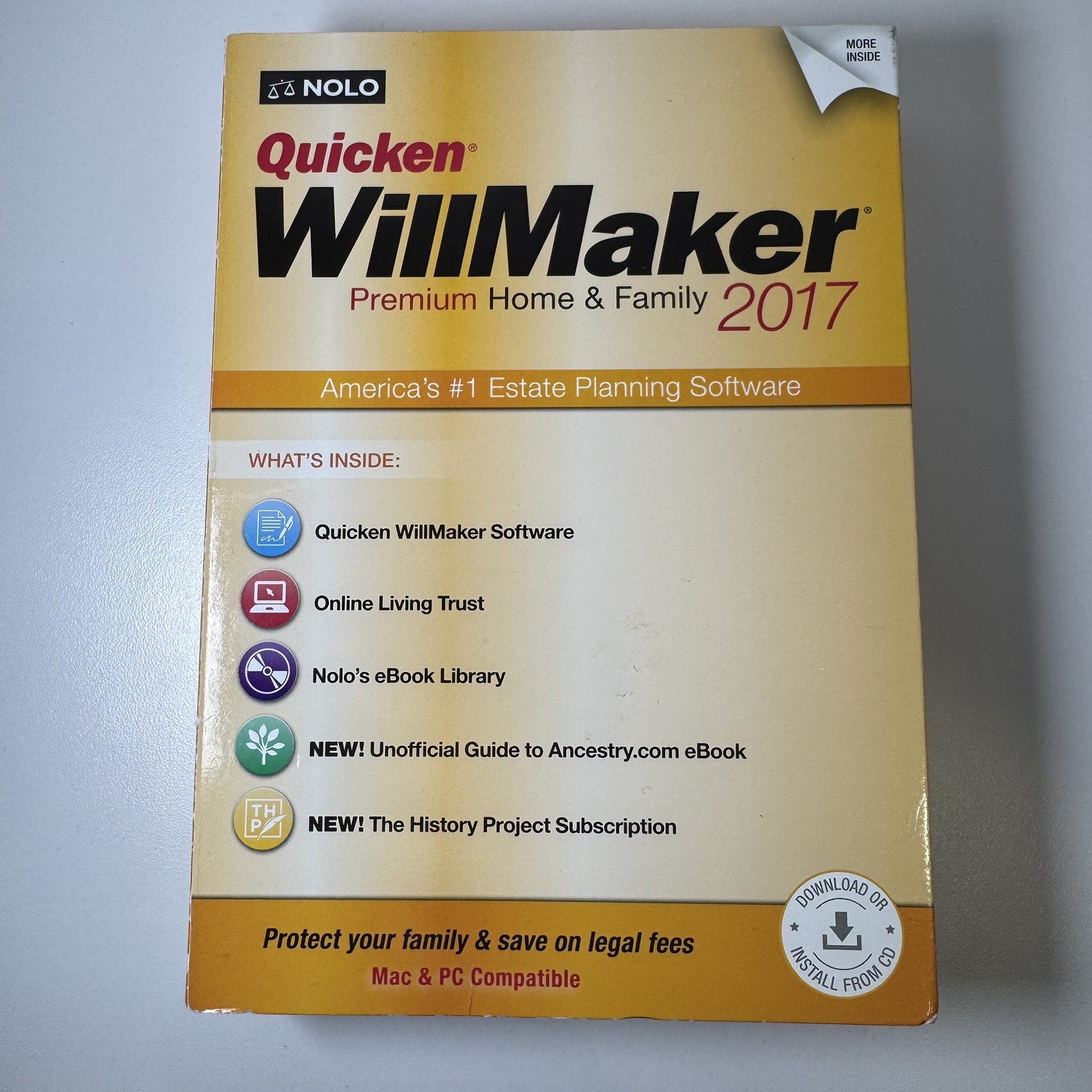 Quicken WillMaker Plus 2017 Premium Home & Family | Sealed PC/Mac Software — NEW