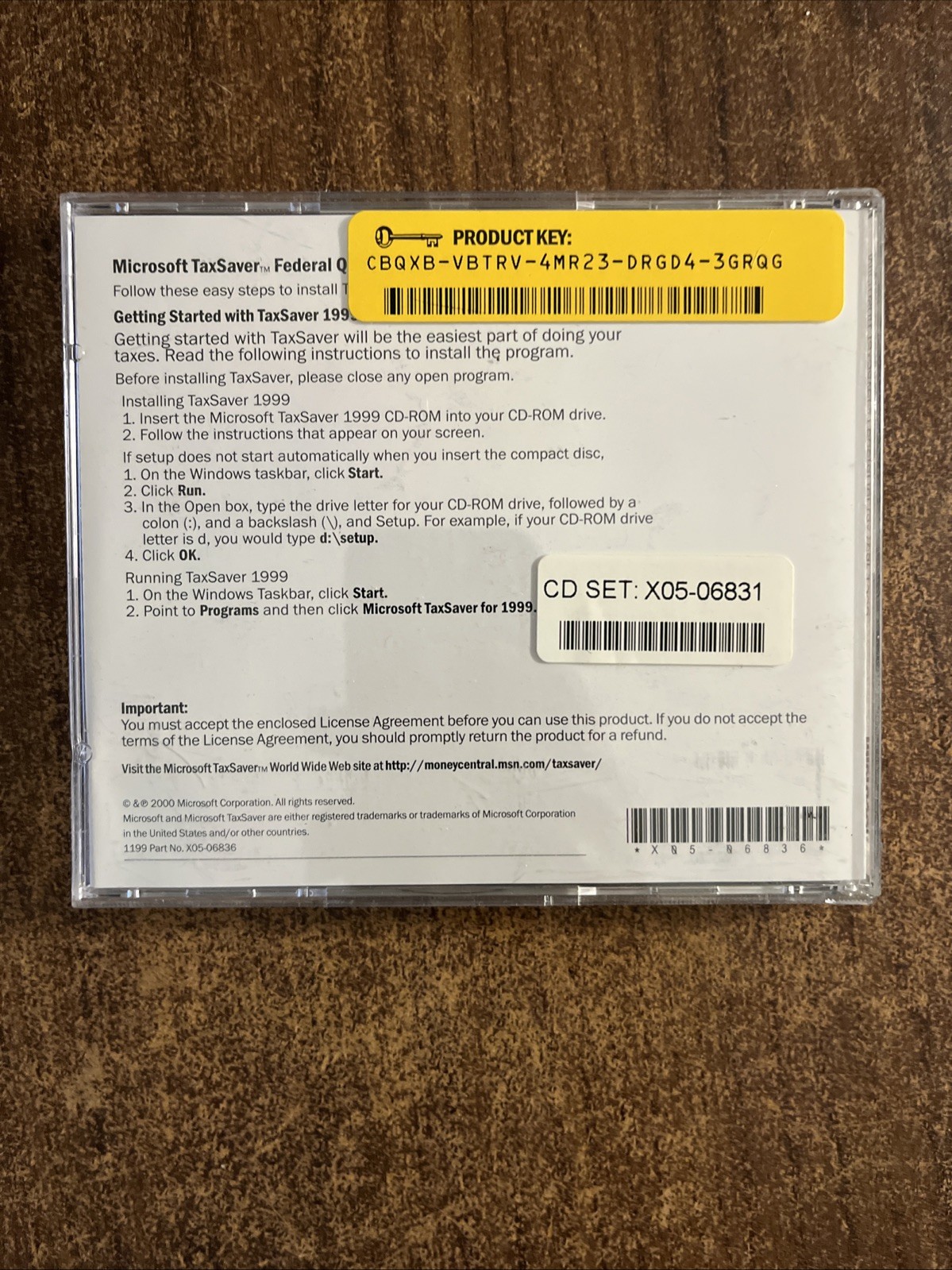 Microsoft Federal Tax Saver For Tax Year 1999