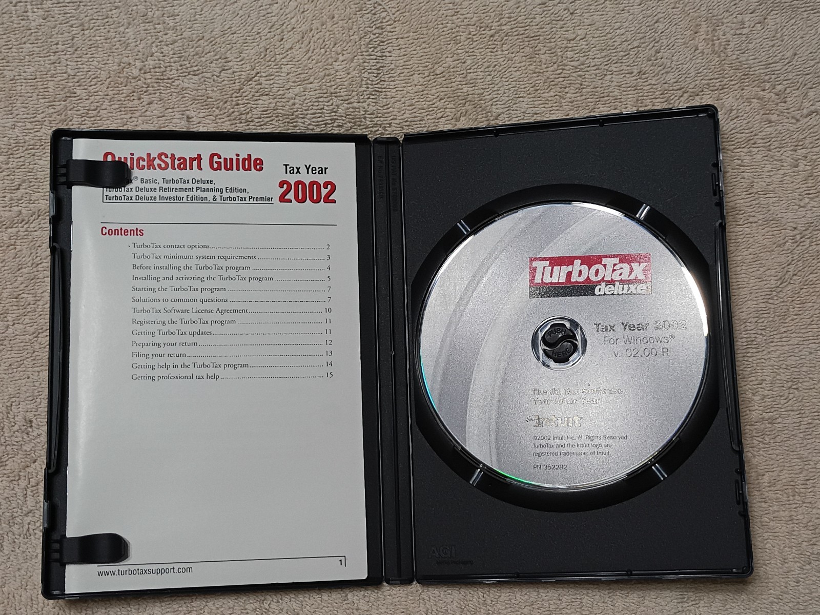 Intuit TurboTax Deluxe Federal Return – Tax Year 2002 – Fast Shipping