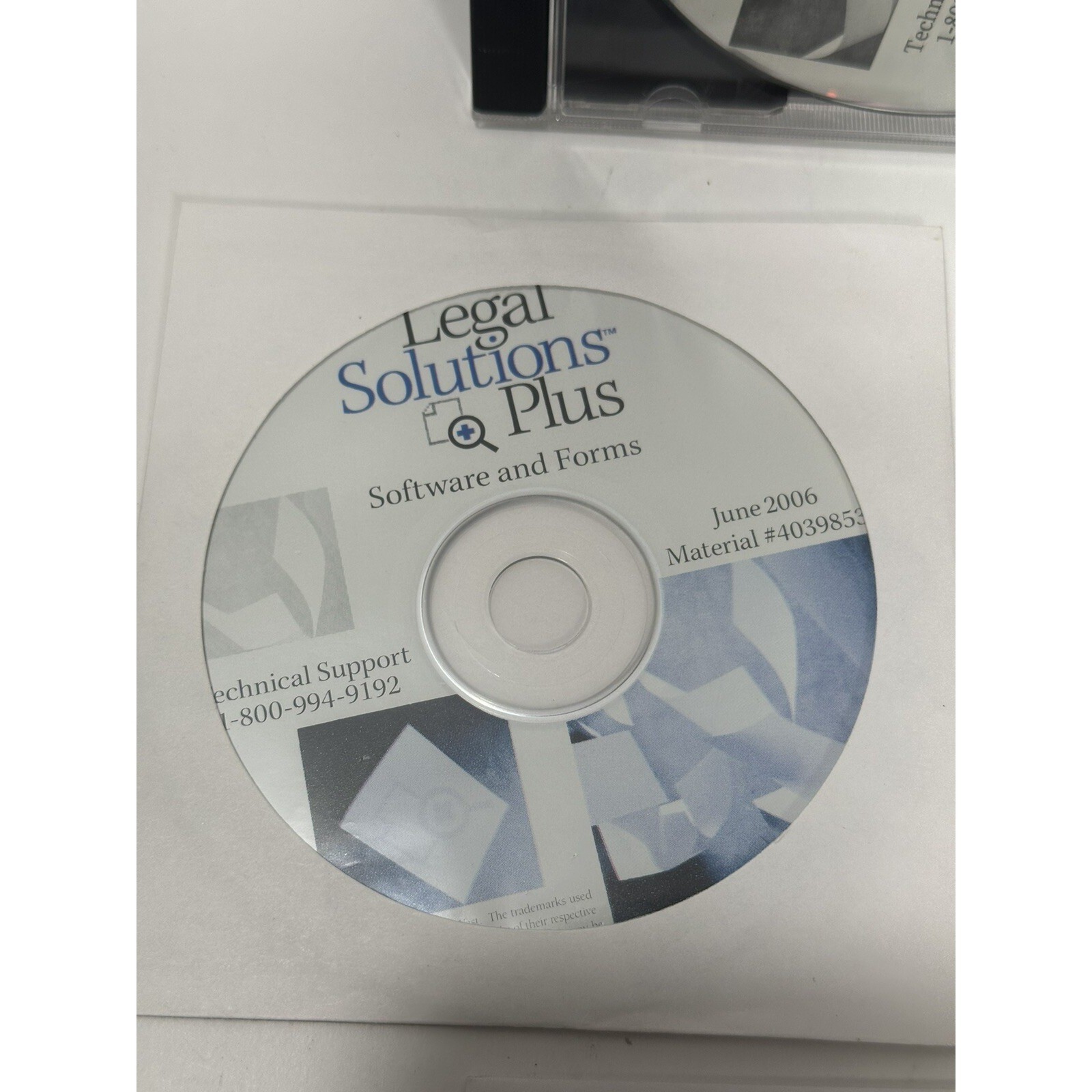Legal Solutions Plus Software & Forms 2004, 2005, 2006 Lot 4 CD Technical Suppor