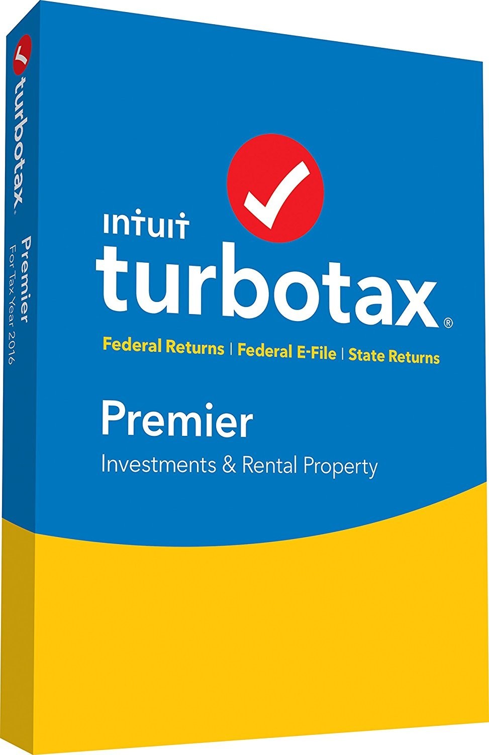 TurboTax Premier 2016 Investments & Rental Win/Mac CD | Full Updates | #1 Expert
